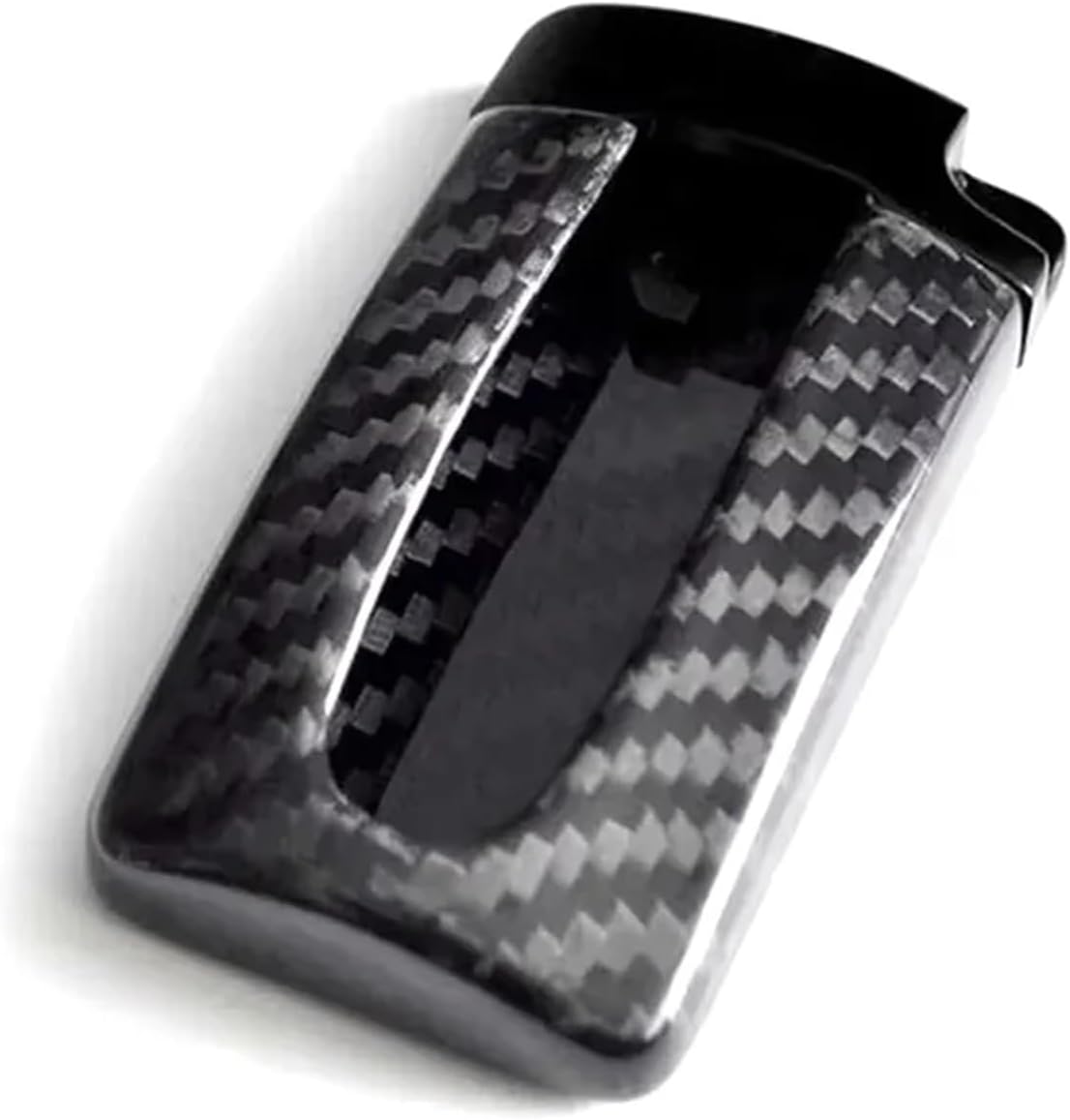 Real Carbon Fiber Protective Cover Case Compatible with Nissan GTR Infiniti U-Shaped Car Key Fob Shell Bag Black