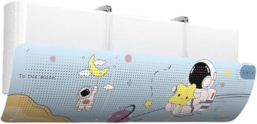 Cutdred エアコン風よけカバー エアコン用風よけ板 壁掛け式 エアコン風よけ板 風向調整板 直撃風空調防止 角度自由調整 多通気孔 結露対策 省エネ 取り付け簡単 穴あけ不要 風除け 風向き エアコンかぜよけ 風よけカバー 冷房/暖房対応 (blue