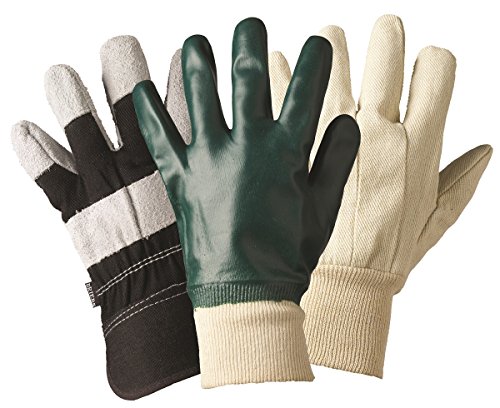 Briers BRI121MT Men’s Mixed Triple Pack Gardening Gloves, Orange/Blue/Green, 1x6x24 cm