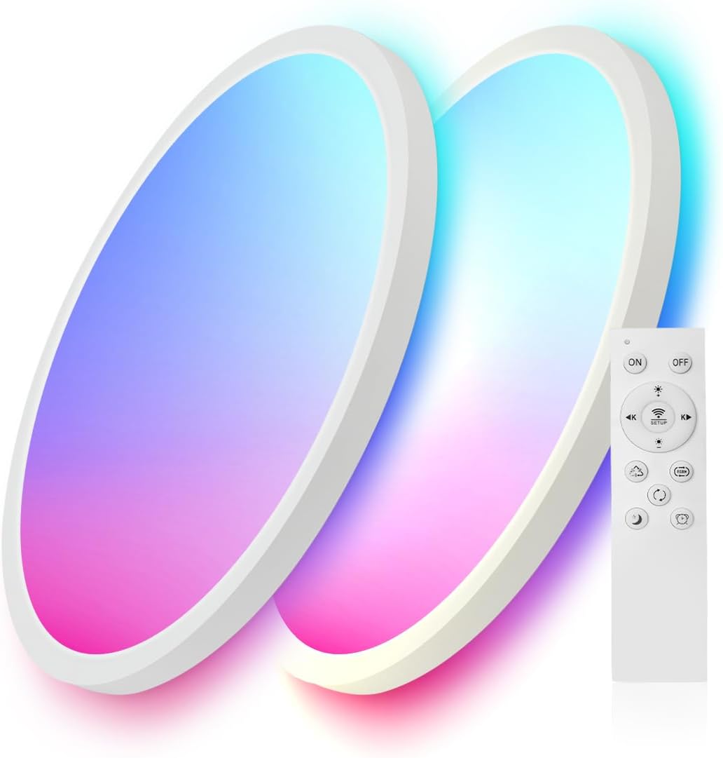 2 Pack 12 Inch Smart Ceiling Light...