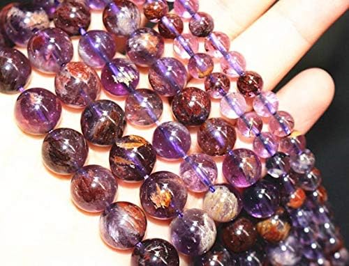 Genuine Auralite -23 Beads, 4mm 6mm 8mm 10mm 12mm Round Gem Stone Loose Beads for Jewelry, 1of 15" Strand - (Item Diameter: 4mm 1string)
