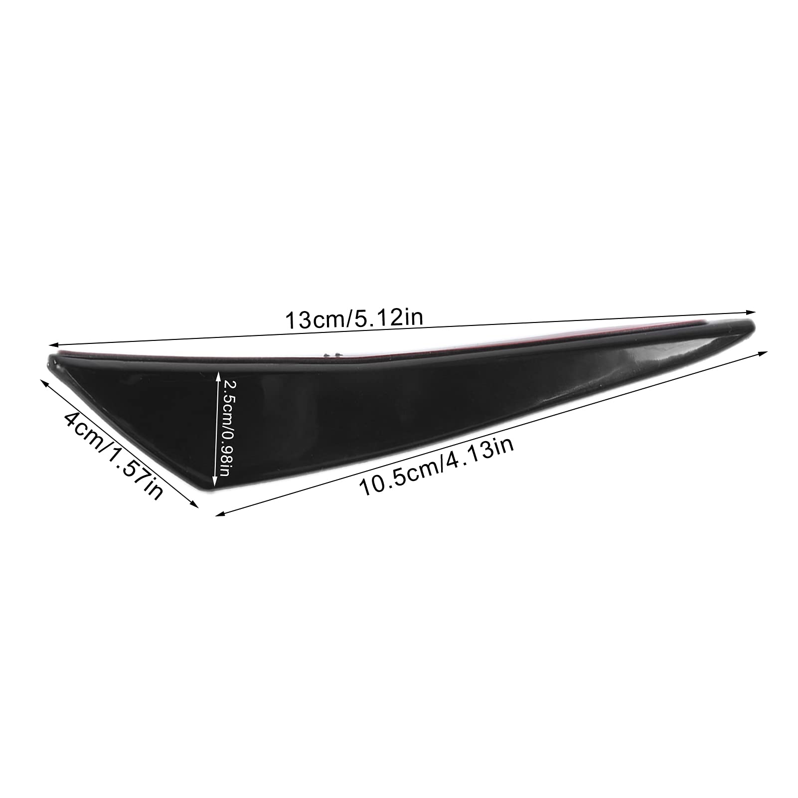 Spoiler Przedniego Zderzaka Samochodu, Akozon 6 Sztuk Uniwersalny Czarny Gumowy Canard Naklejka Zestaw Spojlerów Płetw