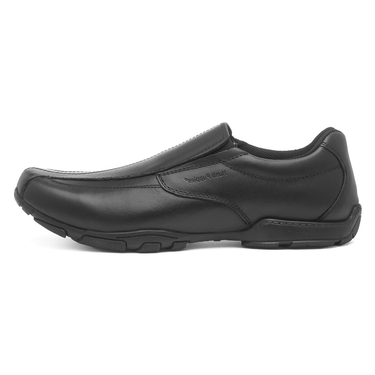 Hush Puppies Boy's Elijah Senior School Uniform Shoe, Black, 5 UK Child
