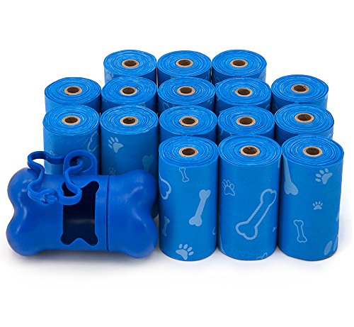 Best Pet Supplies, Inc. Best Pet Supplies Dog Poop Bags, Rip-Resistant and Doggie Waste Bag Refills With d2w Controlled-Life Plastic Technology - Pack of 240, Blue (Unscented)