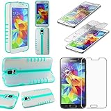 samsung s5 azul metalico COMPATIBLE con : Samsung Galaxy S5 SM-G900F, Galaxy S5 New SM-G903F (Neo), [Dimensiones PRECISAS de su aparato : 142 x 72.5 x 8.1mm, pantalla 5.1