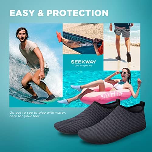 SEEKWAY Water Shoes Barefoot Aqua Socks Quick-Dry Non Slip Shoes for Beach Swim Pool River Boating Surf Women Men SK002 | Image 5