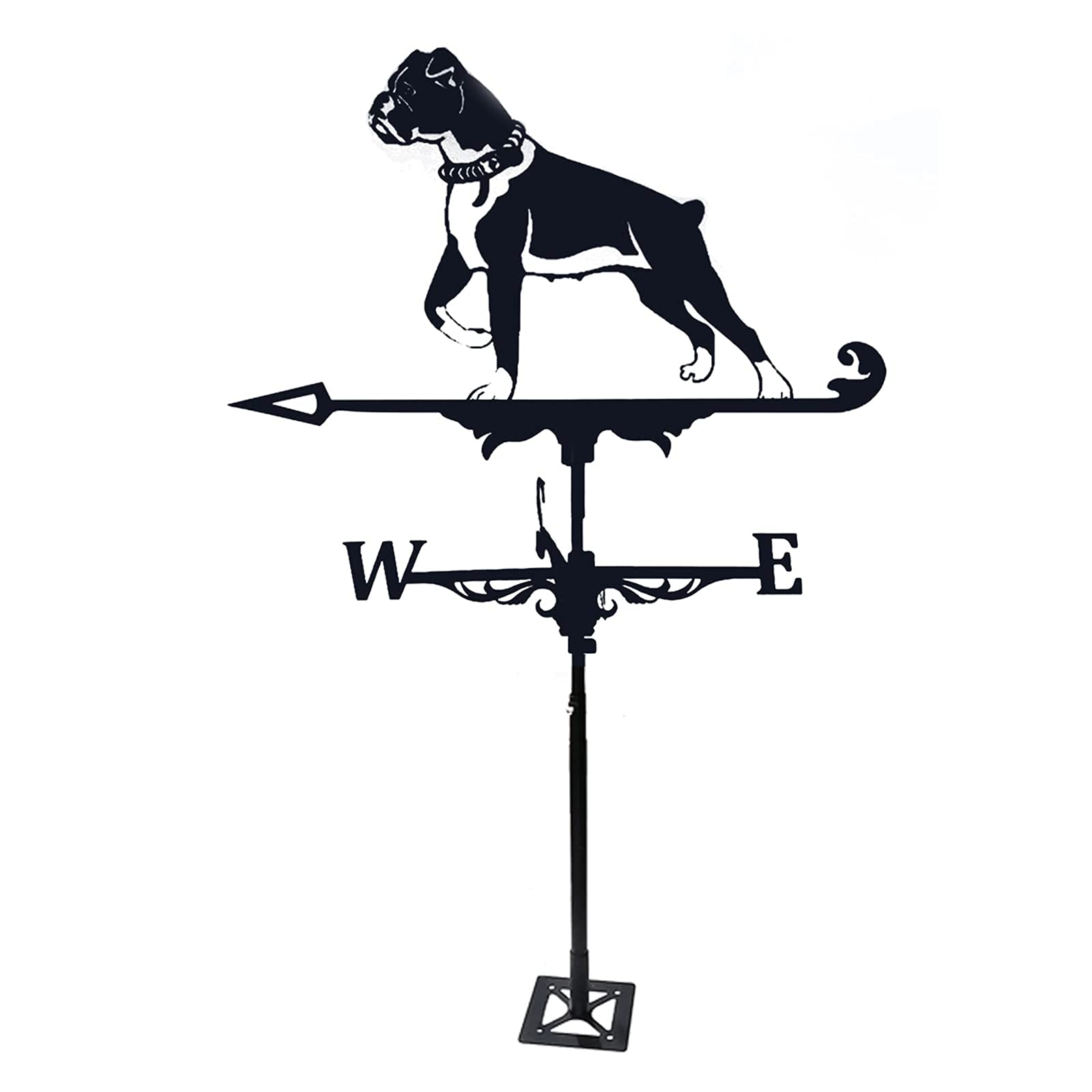 WIQUYBML Weathervane, Weather Vane,Weathervane Boxer Windblown Garden Metal Weathervane with Wind Direction Indicator, Outdoor Bracket Vane, Vane for Courtyard Decoration