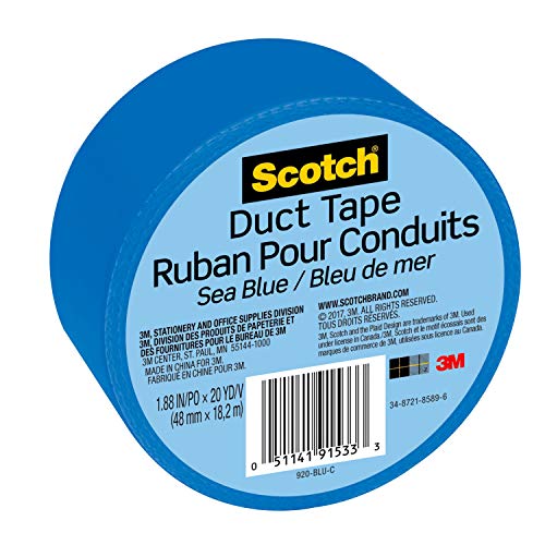 Scotch Duct Tape, 1.88 In X 20 Yd, Sea Blue, 1 Roll (920-Blu-C) #TOP1