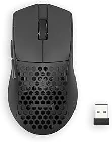 Mouse Gamer Redragon Astrolabe Lite Preto PAW3313 10000 DPI Sem Fio Tri-Mode USB 2.4GHz Bluetooth, USB Tipo-C Estrutura Perfurada Honeycomb 49g Cabo Paracord M725-LIT
