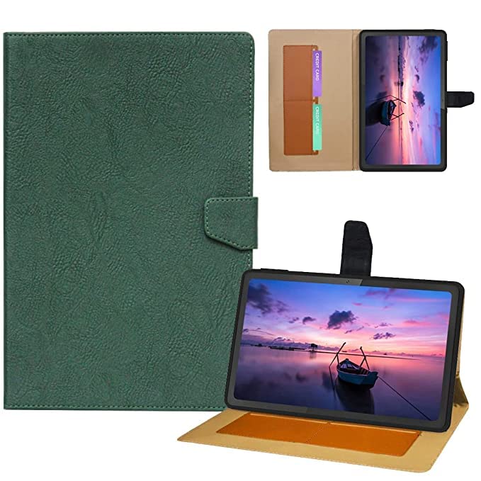 The Little Shop Flip Cover Case for Lenovo Tab M10 HD (TB-X505F / X505L / X505X) || 2 Card Slots Smart Leather Wallet Case with Stand || Magnetic Closure Green (B0BS6YH73V) Amazon Price History, Amazon Price Tracker