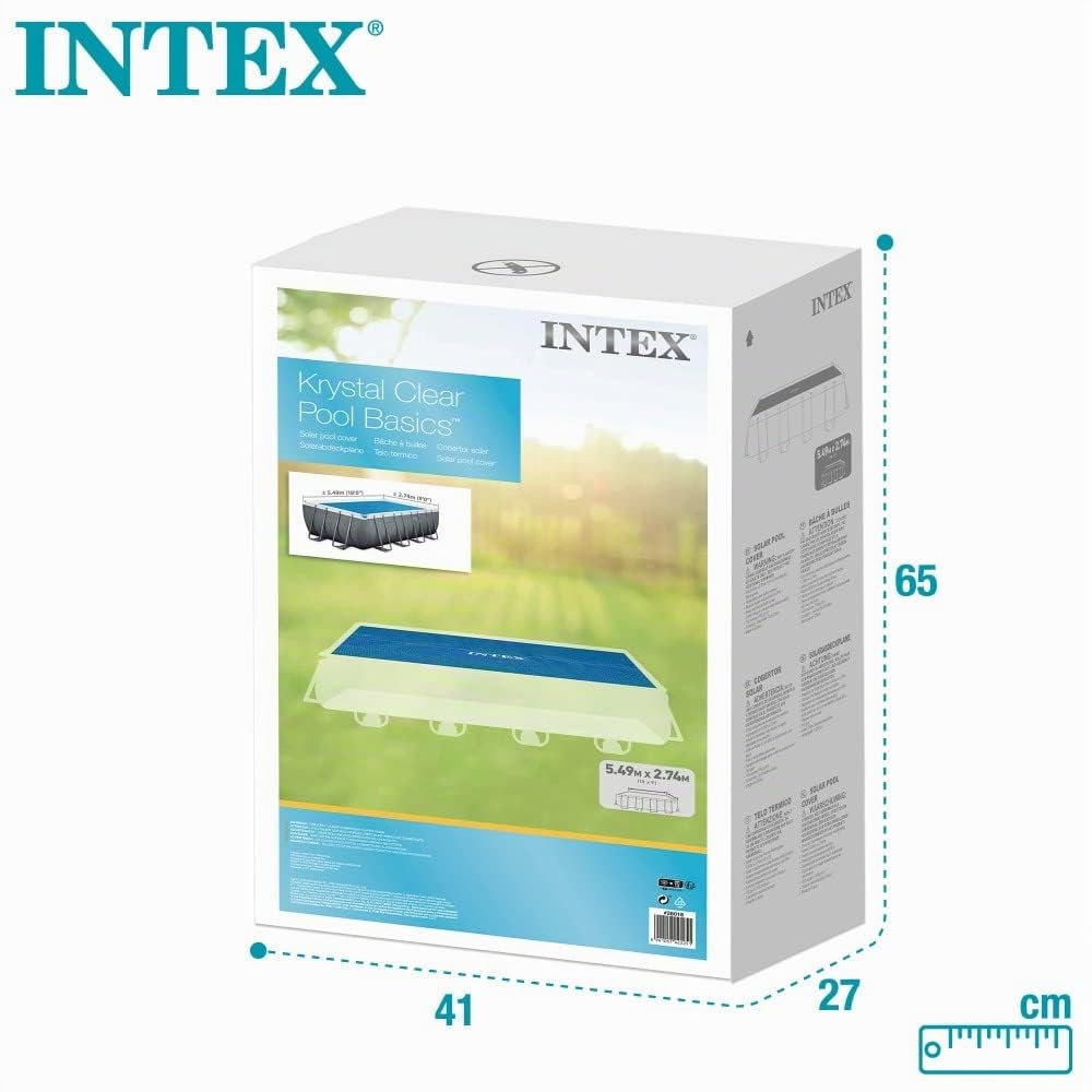Intex Bâche Solaire rectangulaire Ultra Frame 549x274 cm 160 microns 538x253 cm Bleu