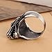 Eosing Stainless Steel Roaring Wolf Werewolf Head Mens Ring Silver Vintage