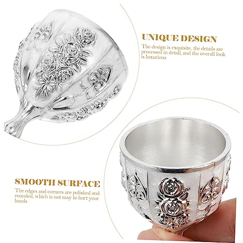 Didiseaon 10 Pçs Estilo Latte Chá Dourado Para Altar Retrô Mini Reis Copos Licor Igreja Jarro Casame