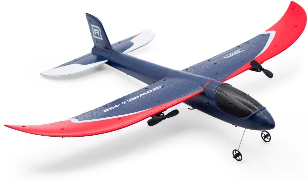 RC Flugzeug für Anfänger - RMT Redwings 498 RTF mit 2Akkus, bis 50 Min Flugzeit, Robustes EPP Material, einfaches Steuern, ferngesteuertes Flugzeug ab 8 Jahre