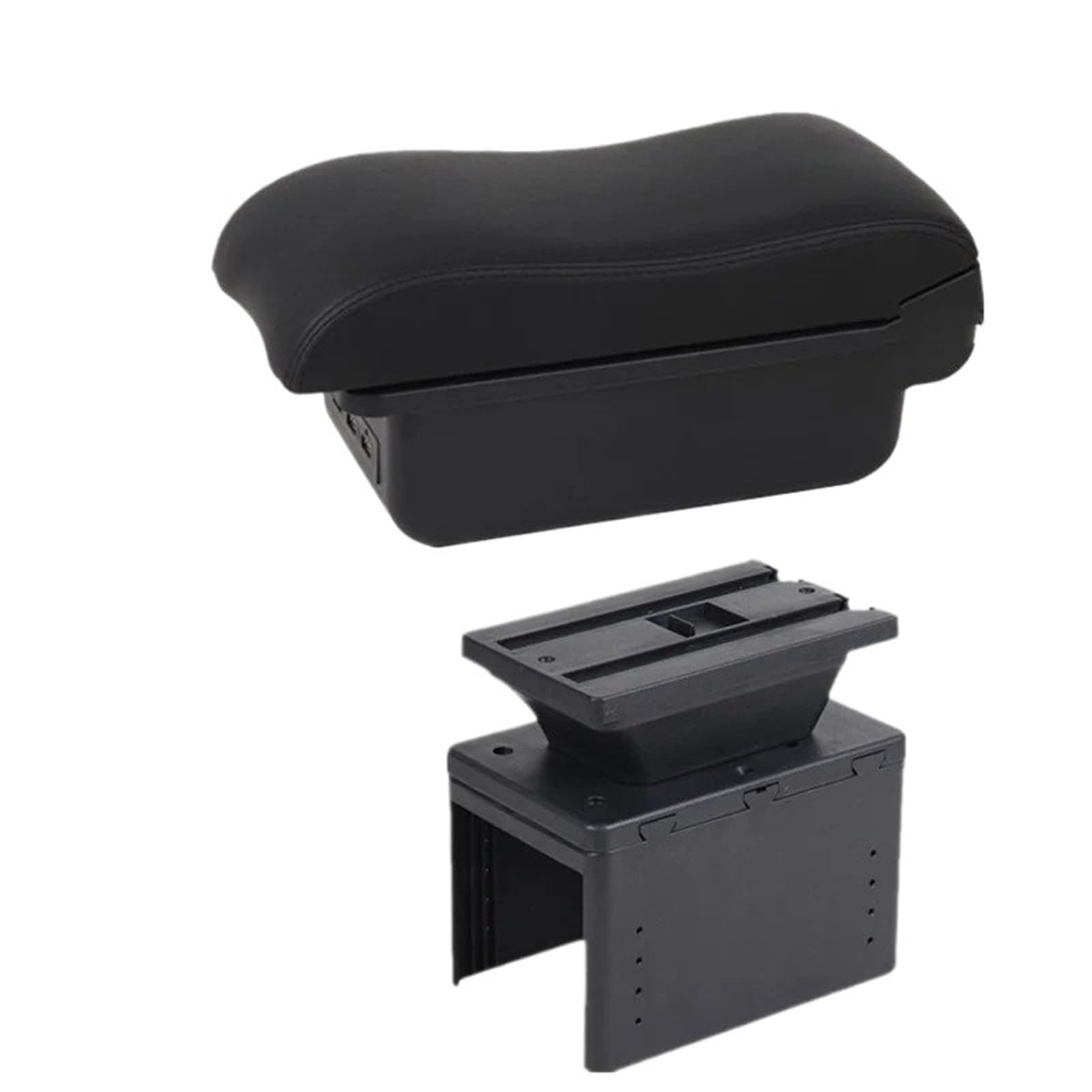 NOKRGQW Car Armrest Box For TT Coupe Car Armrest Box Center Storage Interior Retrofit Parts Accessories(B2 black line 3USB)
