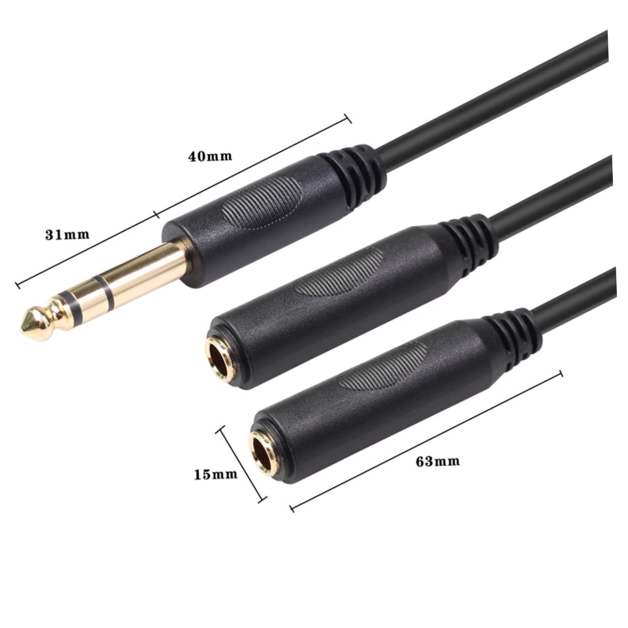 DOITOOL Cable Estéreo De 6 35 Mm para Auriculares Adaptador Divisor En Y para Conectar Auriculares A Una Computadora Portátil.