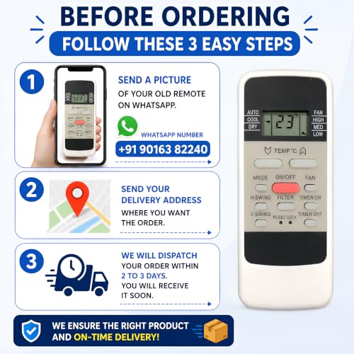 Image of Upix Compatible for Hitachi AC Remote No. 137B | No Backlight | Exact Match Required