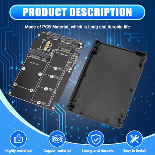 Adaptador NGFF a Serial MSATA a SATA3.0 2 en 1 miniatura 4