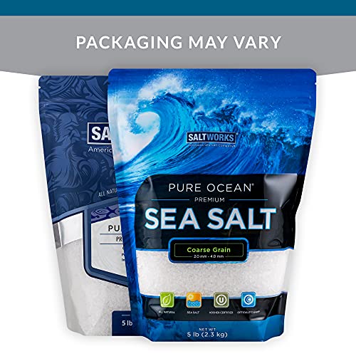 SaltWorks Pure Ocean Sea Salt, Coarse Grain, 5 Pound Bag - Thumbnail 7