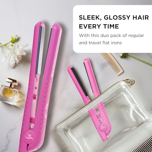 Set completo de plancha y rizador HerStyler 3 en 1 rosa miniatura 2