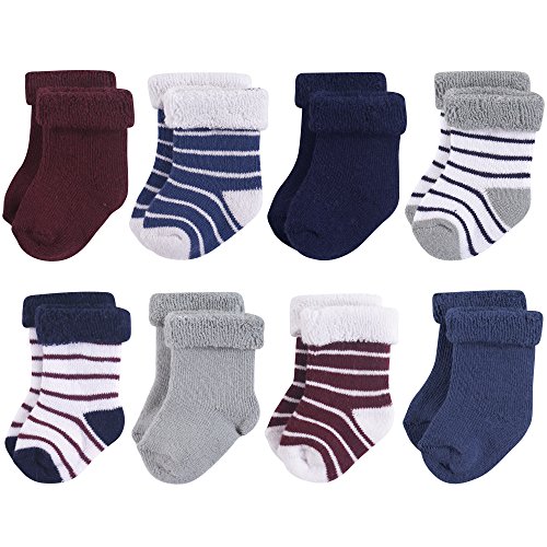 Image of Hudson Baby baby-girls Cotton Rich Newborn and Terry Socks