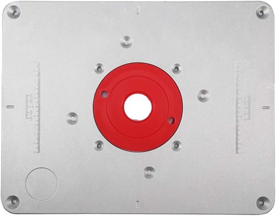FTVOGUE Astyer Alluminio Router Piastra di Inserimento della tavola del Router con 4 Anelli e Viti per panche per la Lavorazione del Legno 300 235 9 5mm 01 FTVOGUE Astyer Alluminio Router Piastra di Inserimento della tavola del Router con 4 Anelli e Viti per panche per la Lavorazione del Legno 300 235 9 5mm 01