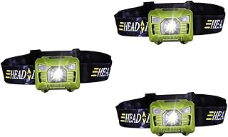 Housoutil 3 Pçs Lanterna De Viagem Lanterna Lanterna Acampamento Faróis Lanternas LED Farol Lanterna Cabeça Luz Capacete Luz Peixe Lâmpada Holofote Faróis Trabalho Pesca Ao Ar Livre