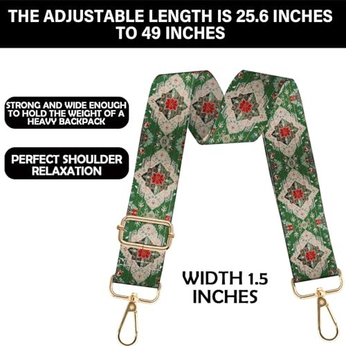 Image of Purse Strap Crossbody Shoulder Canvas Straps 1.5 inch Wide Replacement Adjustable Aesthetic Cute for Women Girls Bag