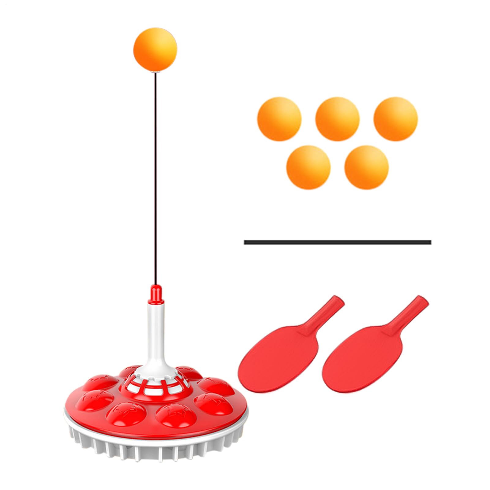 Table Tennis Self Training - Ball and Paddle Trainer Kit, Portable Table Tennis Set, Exercise Equipment for Tennis | Training for Kids, Adults, Indoor Exercise, Home or Outdoor Sessions, Easy to Carry
