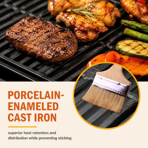 Image of Cast Iron Grill Grate Kit for Weber Spirit 200 Series (2016+) Gas Grills | Heavy-Duty Cast Iron For Even Searing. Unique Under-Grate Storage Saves Cart Space. Easy Clean.