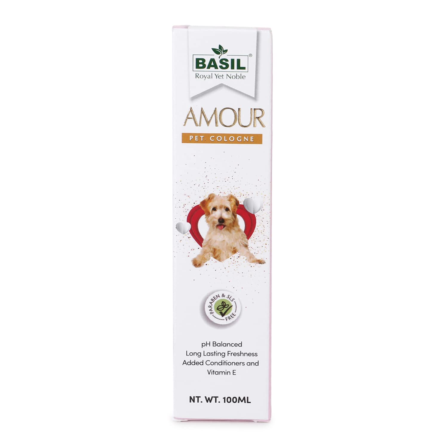 Basil Amour Pet Cologne Spray - Smelling Refreshing with Long Lasting Fragrance for Dogs, Cats - Dog Deodorizing, Soft Coat and Shiny Pet Perfume Spray (Size - 100ml) (B09SYWPBD8) Amazon Price History, Amazon Price Tracker
