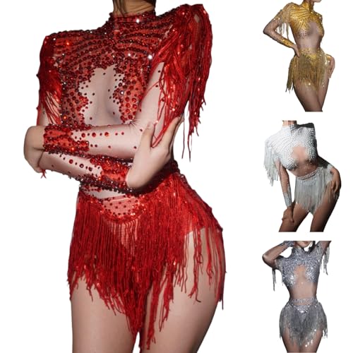 Body professionnel à franges en polyester de haute qualité pour spectacles de danse - 5