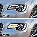 VLAND LED Headlights & 9005 LED Bulbs For 2011-2014 Chrysler 300, Dual Beam Projector Front Lamps Assembly, Driver side & Passenger side