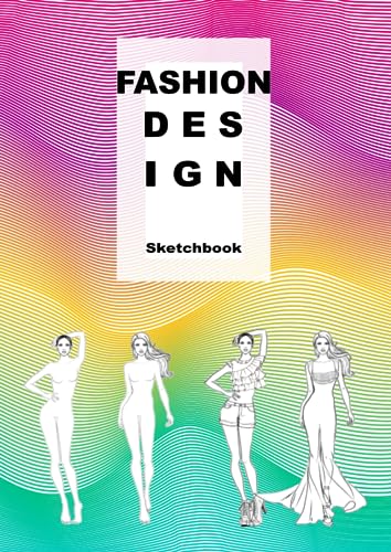 Fashion Design Sketchbook: Female Figure Template for Fashion Designer. 5 different poses with face and hair. Draw and color your own outfits. image 2