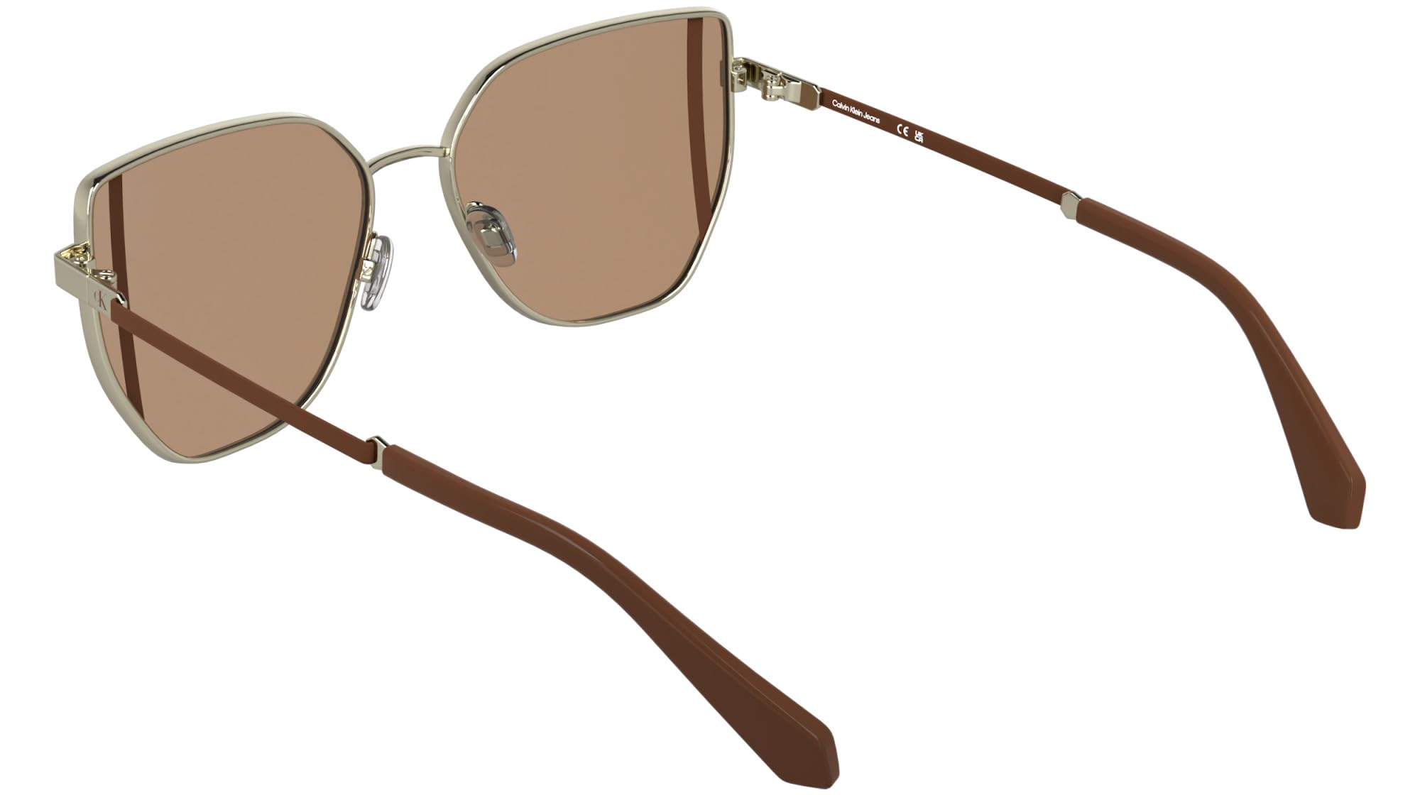 Calvin Klein Jeans Women's Sunglasses CKJ25209S - Light Gold with Solid Orange Lens