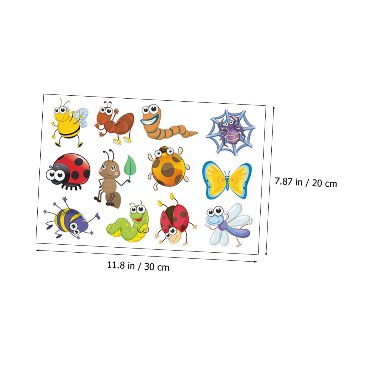 Zerodeko 5juegos Pegatinas Decorativas Estáticas Para Ventanas Diseño De Insectos y Animales Para Habitaciones Infantiles y Decoración De Interiores