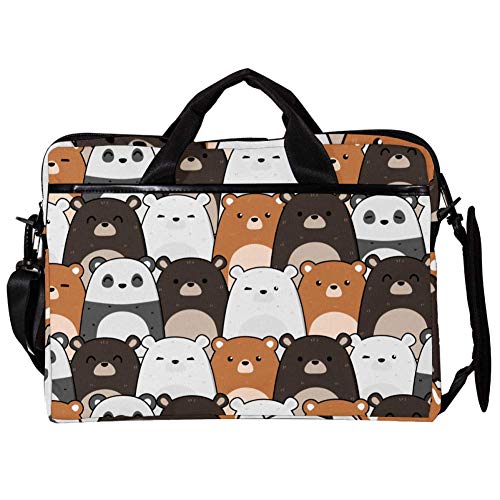 Sacoche ordinateur 14-15.4 pouces antichoc Bears sac bandoulière imperméable