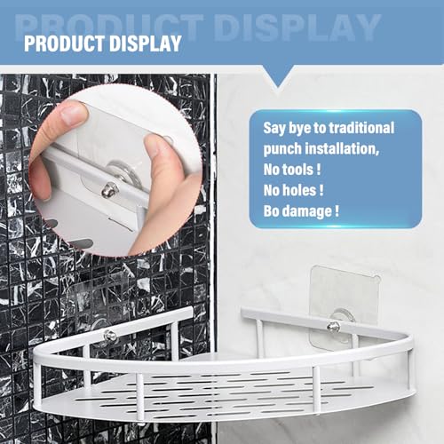 Image of Adhesive Hooks for Wall (13lb Max), Screw Free Wall Hangers without Nails for Photos Frames, Shelf Utility Waterproof and Oil Resistant Hooks for Decorations and Bathroom Kitchen Racks -10 Pack (14mm)
