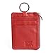 RFID Blocking Secure Wallet Mini with Key Ring - Red