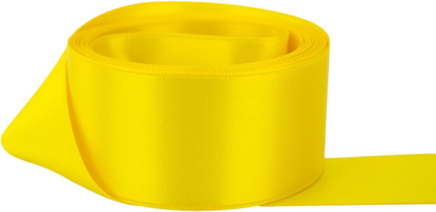 Ribbon Bazaar Double Faced Satin Ribbon 4" Daffodil 25yd