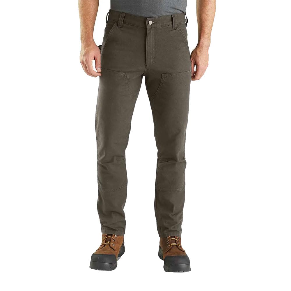 Carhartt Men's Rugged Flex® Straight Fit Duck Double-Front Utility Work Pant, Tarmac, W32/L32