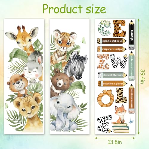 Pegatinas de Animales de Bosque en 3 Láminas para Puerta miniatura 2