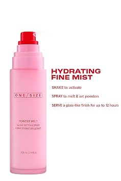 ONE/SIZE Powder Melt Setting Spray (100mL / 3.5 oz), Glass