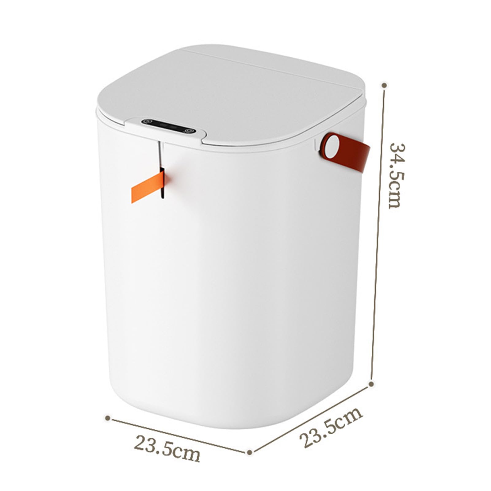 Tyenaza Pattumiera da bagno con sensore di movimento automatico con coperchio, pattumiera touchless a induzione da 20 litri per bagno (White)