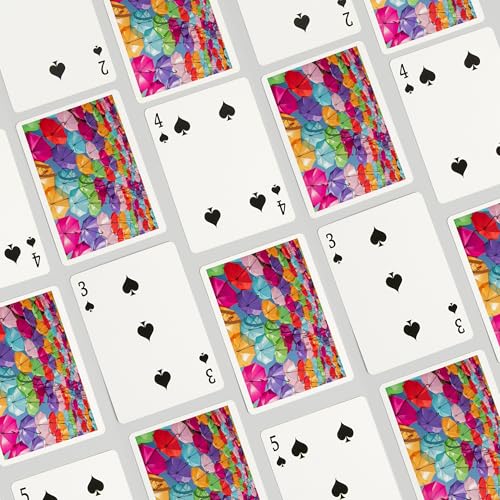 Baraja Póker 52 cartas escena paraguas coloridos miniatura 4