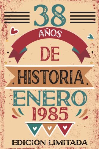 38 Años De Historia Enero 1985: Libro de visitas, cuaderno, 110 páginas de felicitaciones, idea de regalo, regalo Para la esposa, novia, mujer, La madre