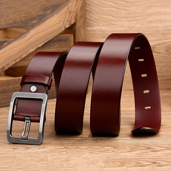 JSEIAJB Men's Leather Belt With Leather Needle Buckle Business And Leisure Belt2