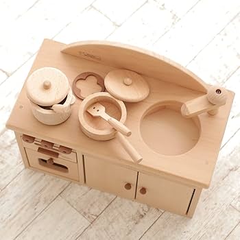 だいわ 大和 木製キッチン ミドルキッチン 木製おもちゃ おままごと Amazon | 木製おもちゃのだいわ ミドルキッチン《ホワイト