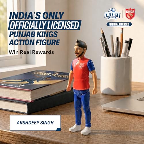Image of Action Figure, IPL Edition 360 Rotatable Head, Cricket Player for Fans & Collectors (7 Inch Arshdeep Singh)