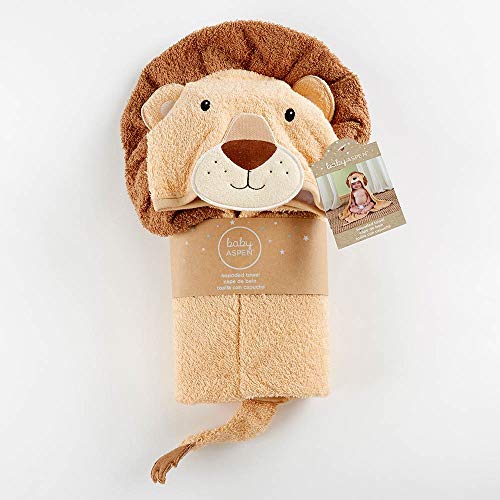 Image of Baby Aspen Lion Hooded Towel, tan /Brown /Cream